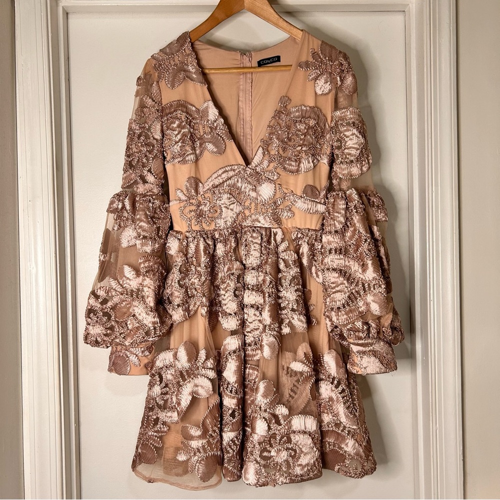 CQ by CQ Elegant Floral Embroidered Dress - Size Small - Picture 2 of 15